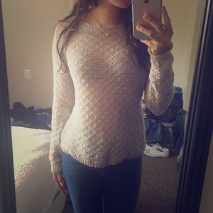 beige/tan knit sweater